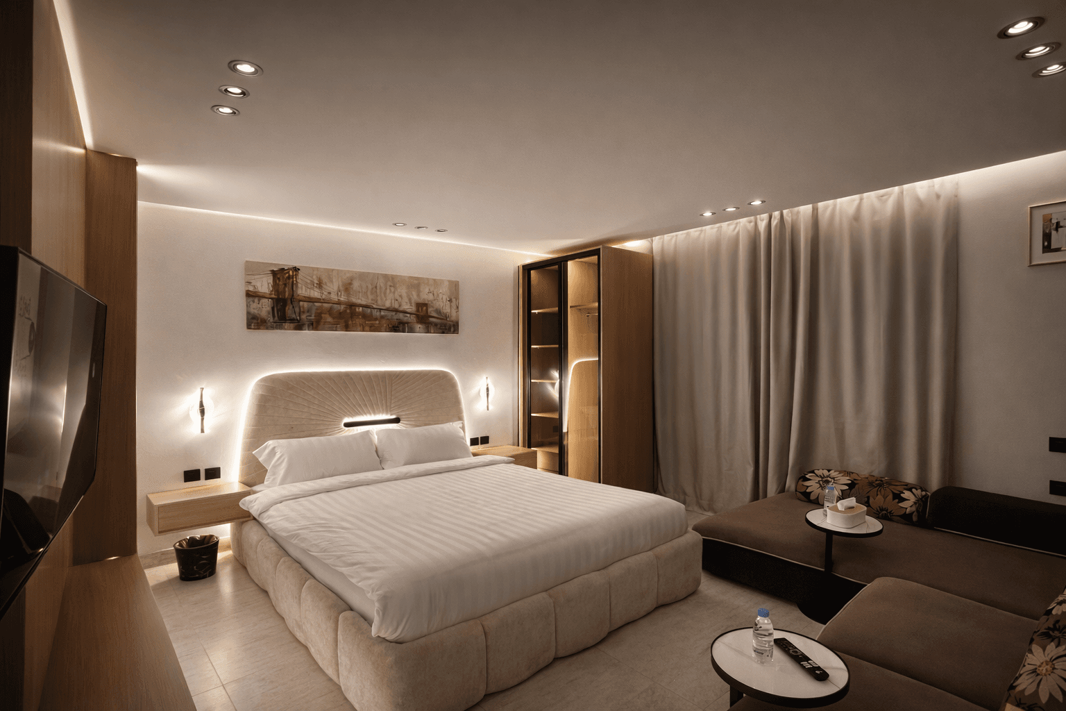 استديو بتصميم أنيق ودخول ذاتي
